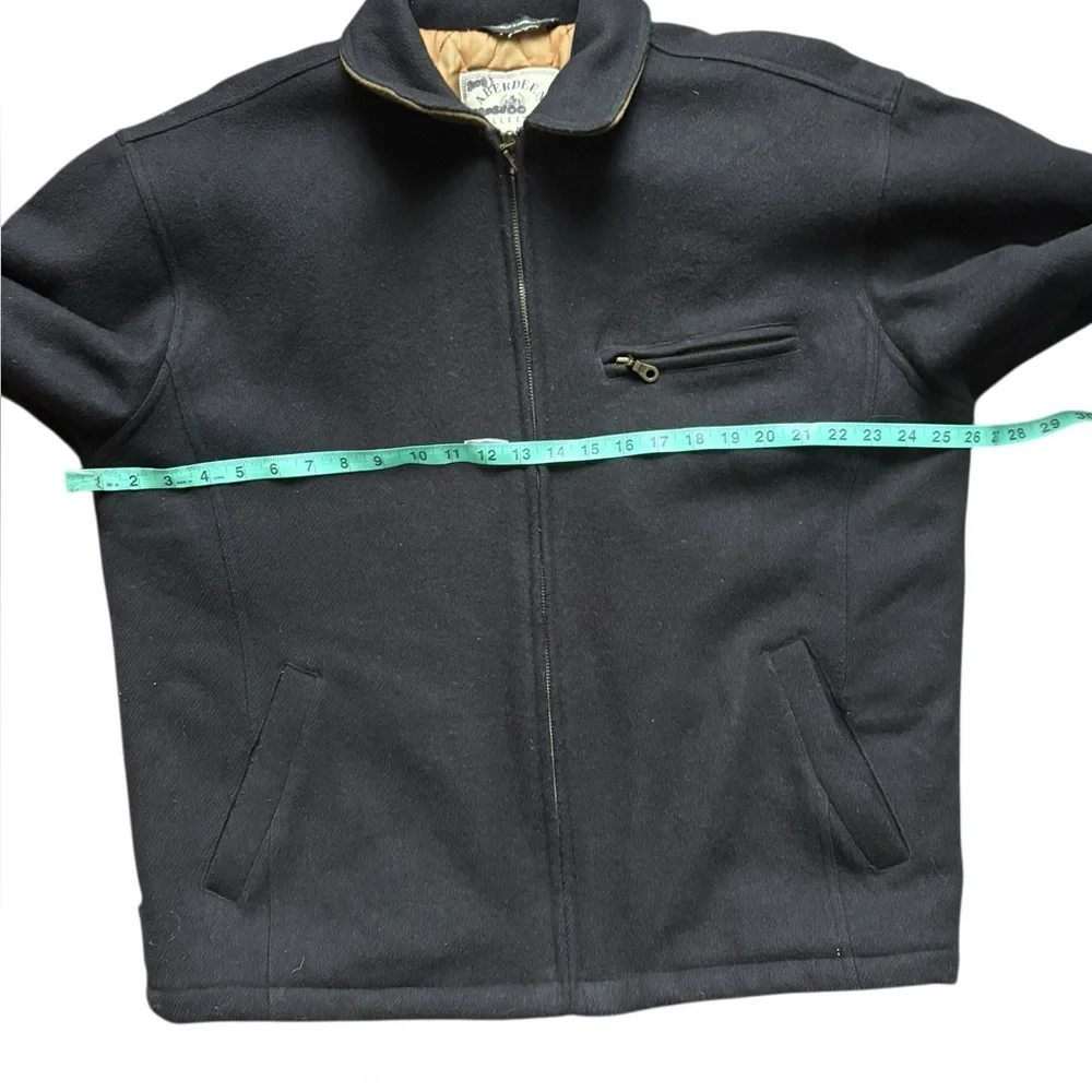 Aberdeen men’s recycled wool black jacket, size medium. - Picture 8 of 11
